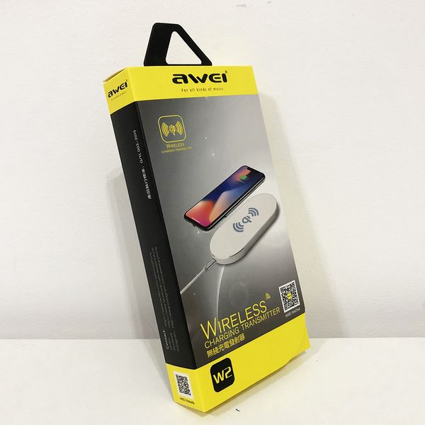 Бездротовий зарядний пристрій Awei W2, бездротовий зарядний пристрій підставка. Колір: білий ws56917-1 фото