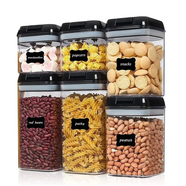Органайзер для сыпучих Food Storage Container 6 Контейнеров | Набор пластиковых контейнеров для круп Артикул: 5096545 фото