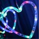 Светодиодная новогодняя гирлянда штора Сердца с пультом 12 предметов Белый тёплый Артикул: 50900000014 фото 5