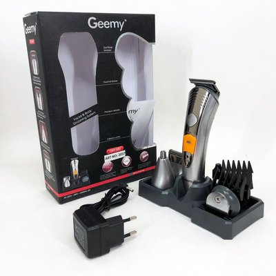 Набір для стрижки Pro Gemei GM-580 тример 7в1 для стрижки волосся, гоління бороди, для носа та вух, стайлер ws11912 фото