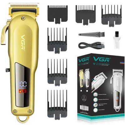 Машинка для стрижки VGR Professional Hair Clipper V-278 GOLD, домашня машинка для стрижки волосся ws54383 фото
