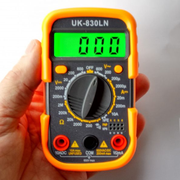 Мультиметр DT-830 LN з підсвічуванням та звуком ABaTap до 750 В Помаранчевий, тестер для вимірювання напруги ws96482 фото