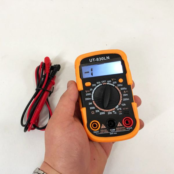 Мультиметр DT-830 LN з підсвічуванням та звуком ABaTap до 750 В Помаранчевий, тестер для вимірювання напруги ws96482 фото