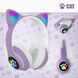 Бездротові навушники LED з котячими вушками CAT STN-28. Колір: фіолетовий ws44267-2 фото 12