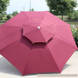 Зонт круглый очень прочный 2,5 м Антиветер с двойным куполом Бордовый тент 890317 фото 1