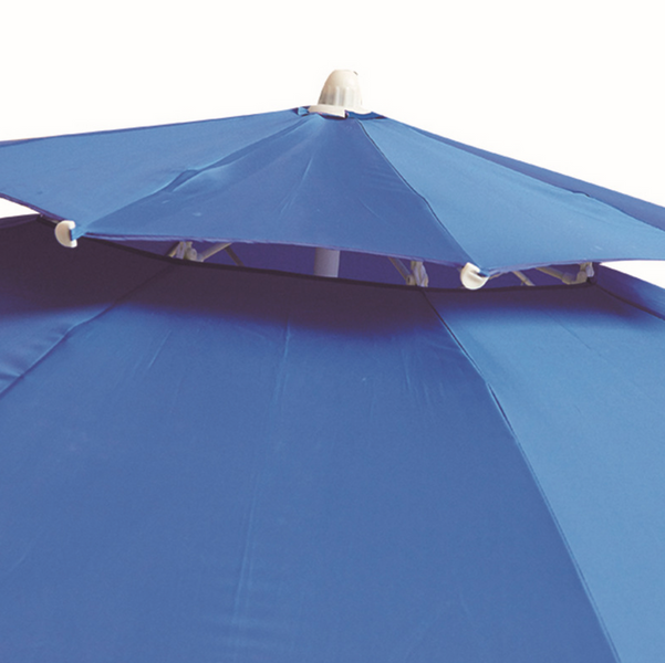 Зонт круглый очень прочный 2,5 м Антиветер с двойным куполом синий тент 890320 фото