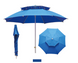 Зонт круглый очень прочный 2,5 м Антиветер с двойным куполом синий тент 890320 фото 2