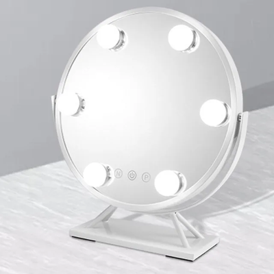 Круглое зеркало для макияжа с LED подсветкой Led Mirror JX-526, 5 LED, Белый Артикул: М15985 фото