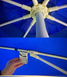 Зонт круглый очень мощный усиленный 3,5м на 8 спиц с клапаном Синий тент 890321 фото 6