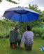 Зонт пляжный антиветер садовый с наклоном рыбацкий 2 метра с чехлом, триногой и колышками в комплекте Blue 890323 фото 7
