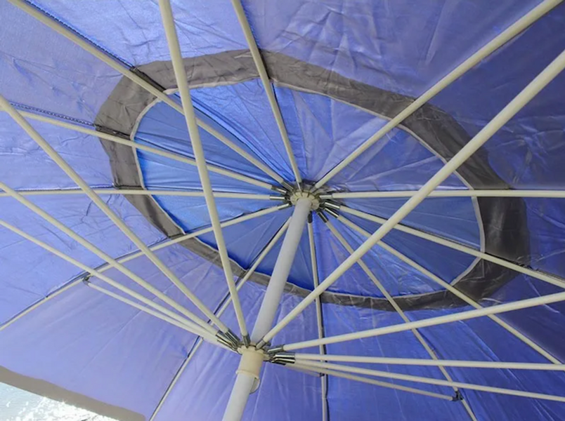 Зонтик с клапаном 2,5м - 12спиц и серебряным напылением красный тент 890327 фото