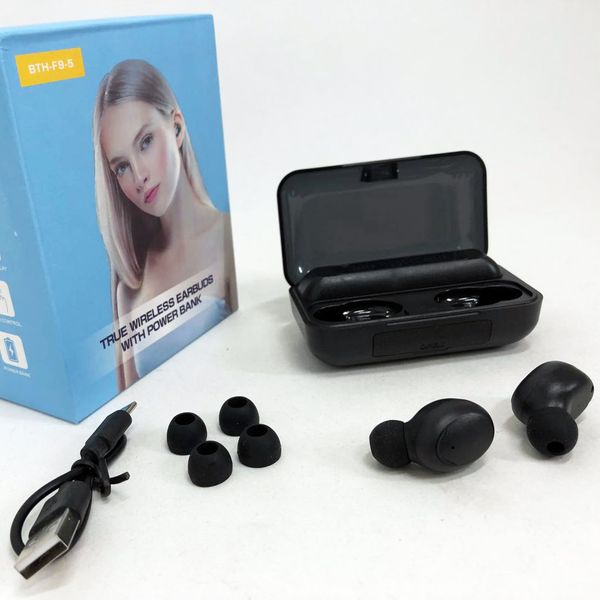 Бездротові bluetooth навушники True Wireless F9-5 TWS з вбудованим Power Bank, вакуумні навушники ws59769 фото