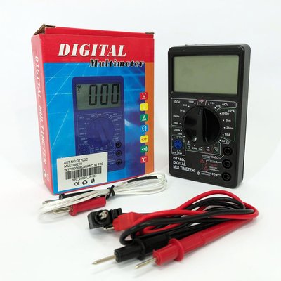 Мультиметр тестер цифровий DT 700C зі звуком та термометром, мультиметр для автомобіля, для дому ws43629 фото