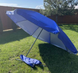 Зонтик круглый садовый 3м - 8 двойных спиц с напылением, клапаном синий тент 890329 фото 1