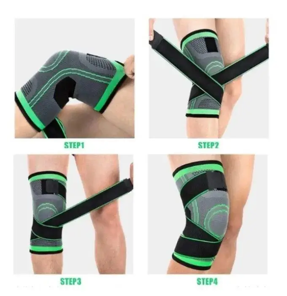 Наколенник Бандаж коленного сустава Knee Support Copper Черно-зелёный фиксатор колена Компрессионный от травм растяжений Артикул: 5098563 фото