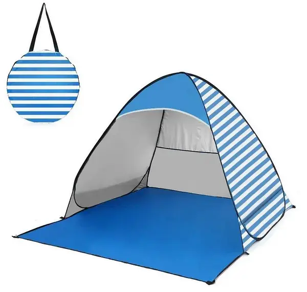 Палатка пляжная синяя 150/165/110 автоматическая пляжная палатка со шторкой Артикул: mu14834 фото