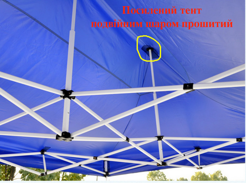 Крыша купол для палатки шатра раздвижного 3х3м, 800 г/м2 Черный тент Турция 888838 фото