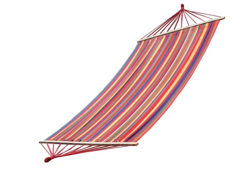 Гамак 200х100 см подвесной, хлопковый, с планкой гамак мексиканский, гамак летний(Планка 80см) 891288 фото