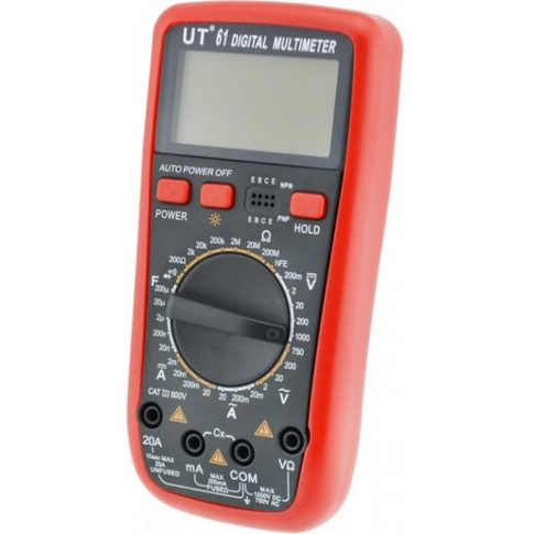 Цифровой мультиметр DT UT-61A с температурой и подсветкой экрана / Электрический тестер напряжения / Вольтметр Артикул: Sp1016 фото
