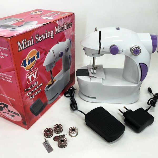 Швейная машинка 4в1 портативная Digital FHSM-201, швейная машинка пластик, детская швейная машинка ws13635 фото