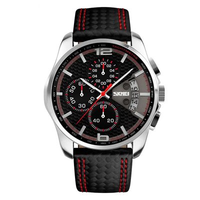 Годинник наручний чоловічий SKMEI 9106RD, оригінальний чоловічий годинник, модний чоловічий годинник круглий ws18353 фото