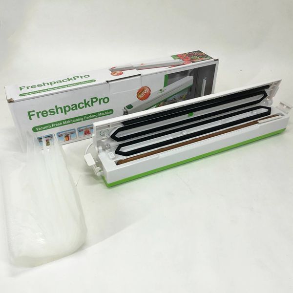 Вакууматор Freshpack Pro вакуумний пакувальник їжі, побутової. Колір зелений ws53423 фото
