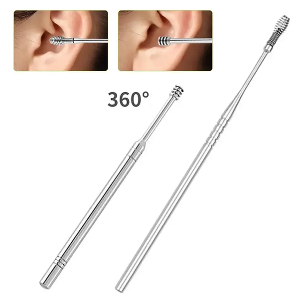 Многократные ушные палочки с пружиной набор инструментов для очистки ушей спираль с футляром Артикул: VEN0350 фото