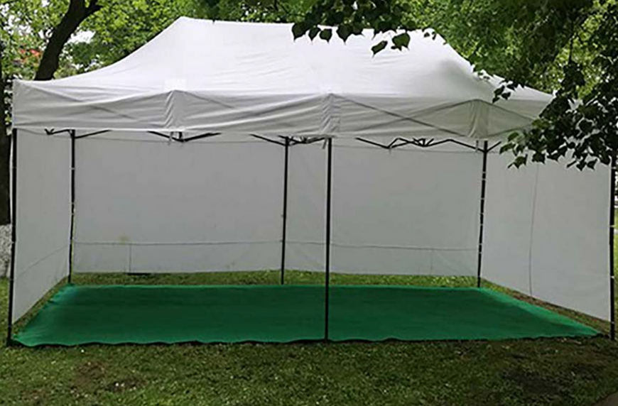Шатер садовый, палатка торговая 3x6м, + забор (12м), /30х30мм/0,8мм/32кг Белый тент 890291 фото
