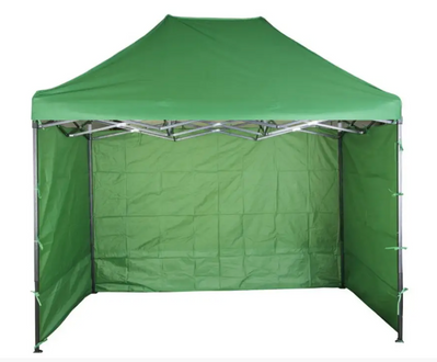 Шатер усиленный, палатка гармошка 3x4,5 м, + со стенками (10,5м), /30х30мм/0,8мм/24кг Зеленый 890292 фото