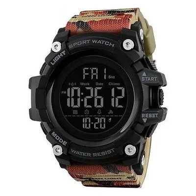 Часы наручные мужские SKMEI 1384CMRD CAMOUFLAGE, фирменные спортивные часы. Цвет: камуфляж ws97736-2 фото