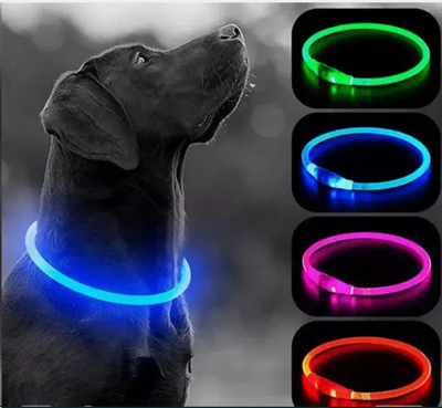 Ошейник светодиодный для собак | Светящийся ошейник для животных Артикул: 2058740 фото