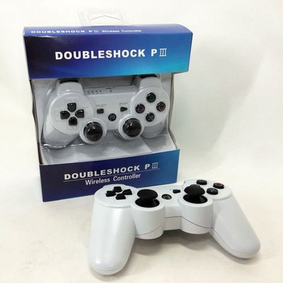 Бездротовий ігровий геймпад Doubleshock PS3/PC акумуляторний джойстик з функцією вібрації. Колір: білий ws52595-1 фото