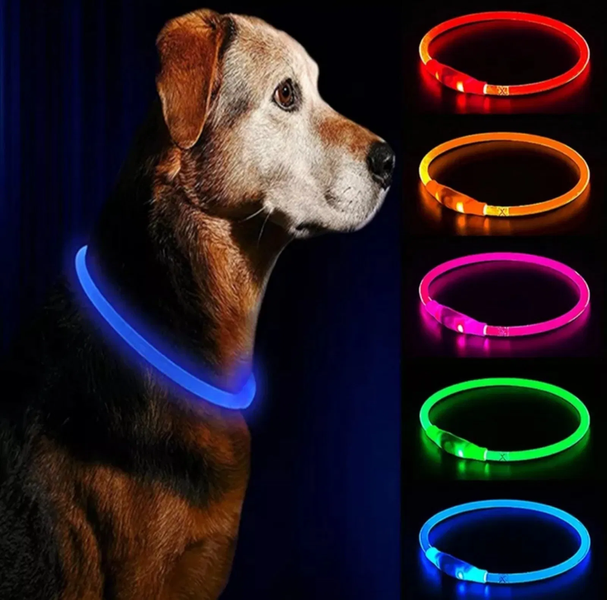Ошейник светодиодный для собак | Светящийся ошейник для животных Артикул: 2058740 фото