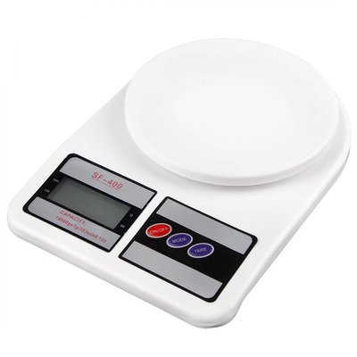 Весы кухонные электронные Domotec SF-400 с LCD дисплеем Белые до 10 кг ws46146 фото