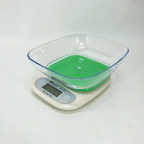 Ваги кухонні DOMOTEC MS-125 Plastic, точні кухонні ваги, ваги для зважування продуктів. Колір: зелений ws64472 фото