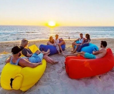 Ламзак надувной диван гамак матрас лежак Lamzac для отдыха, пляжа, природы 200х60 см Артикул: 1113 фото