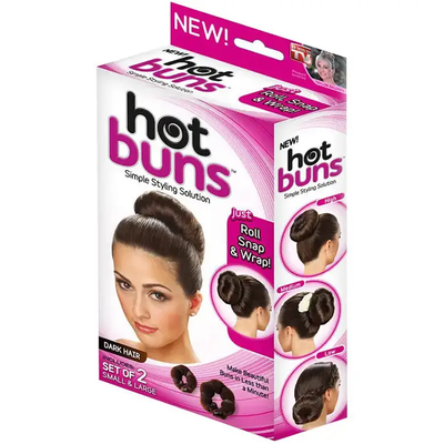 Валики на кнопках для создания объёмной причёски "Hot buns" Артикул: 5401478 фото
