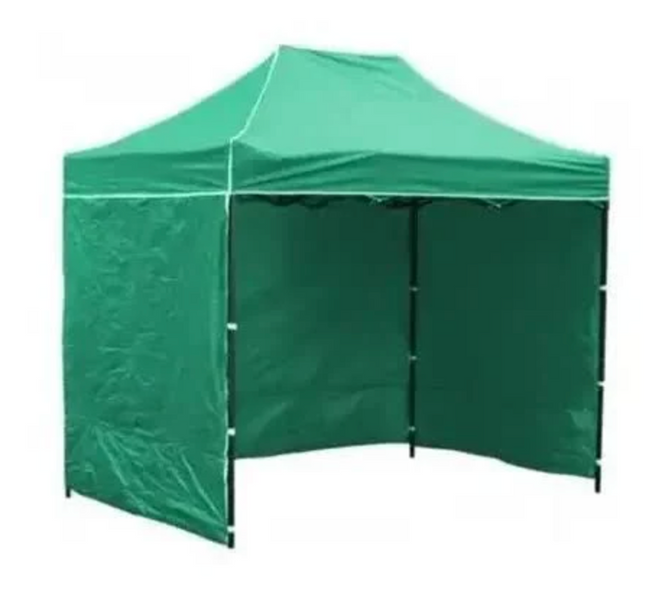 Раздвижной шатер гармошка 2х3 м + три стороны (7м) усиленный /30мм/0,8мм/20кг Зеленый 891298 фото