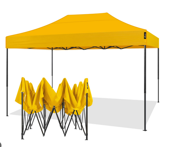 Палатки Шатры торговые гармошка 2х3м усиленный /30мм/0,8мм/20кг Желтый тент 891598 фото