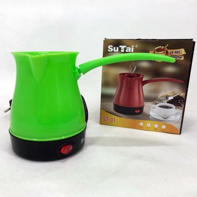 Кофеварка турка электрическая SuTai, электротурка с автоматическим отключением. Цвет: зеленый ws78089-5 фото