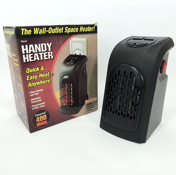 Портативний обігрівач Rovus Handy Heater Black, обігрівач дуйчик, побутовий тепловентилятор ws50896 фото