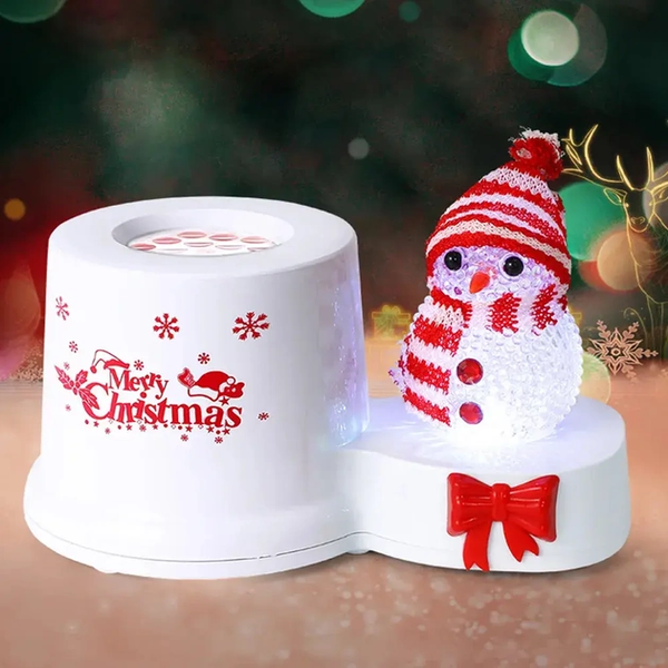 Светодиодный новогодний проектор - ночник с фигуркой снеговика 1367-2 Артикул: М16156 фото