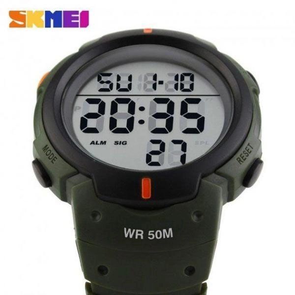 Годинник наручний чоловічий SKMEI 1068AG, армійський годинник протиударний. Колір: зелений ws64949 фото
