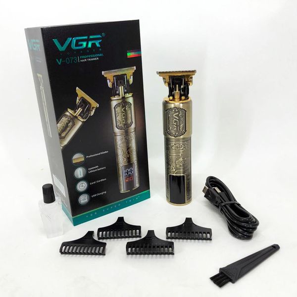 Машинка для стрижки волосся VGR V-073 акумуляторний бездротовий триммер для бороди та вусів ws96791 фото