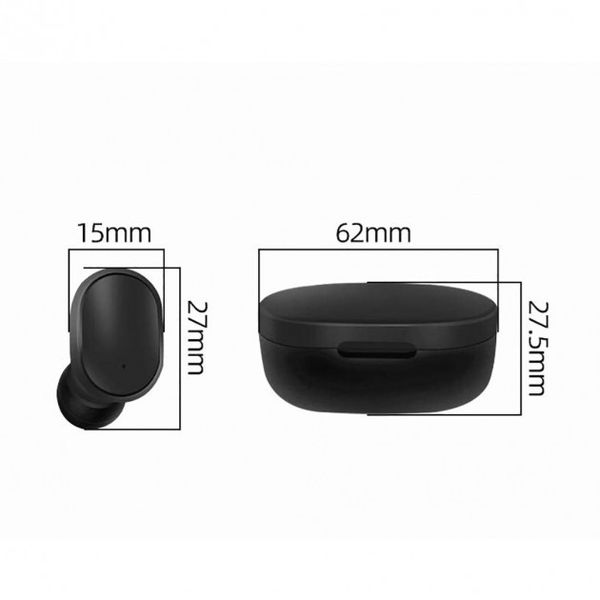 Навушники бездротові блютуз TWS MiPods A6S True, бездротові навушники для смартфона. Колір чорний ws39832 фото
