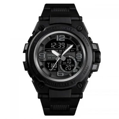 Годинник наручний чоловічий SKMEI 1452BK BLACK, водонепроникний чоловічий годинник. Колір: чорний ws63653 фото