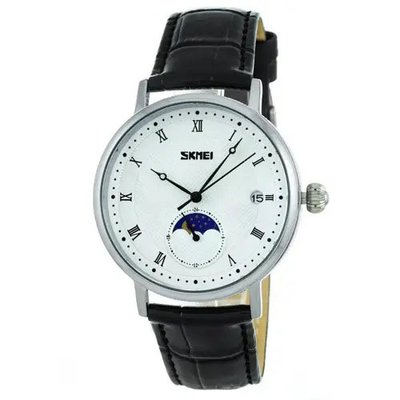 Годинник наручний чоловічий SKMEI 9308SIBK, чоловічий годинник стильний годинник на руку, модний чоловічий годинник круглий ws88587 фото