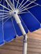 Зонт круглый усиленный алюминиевый каркас 3м с наклоном, 16 спиц с ветровым клапаном Синий тент 890302 фото 5