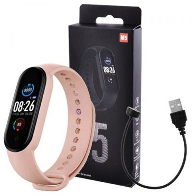 Смарт браслет M5 Smart Bracelet Фитнес трекер Watch Bluetooth. Цвет: розовый ws32668 фото