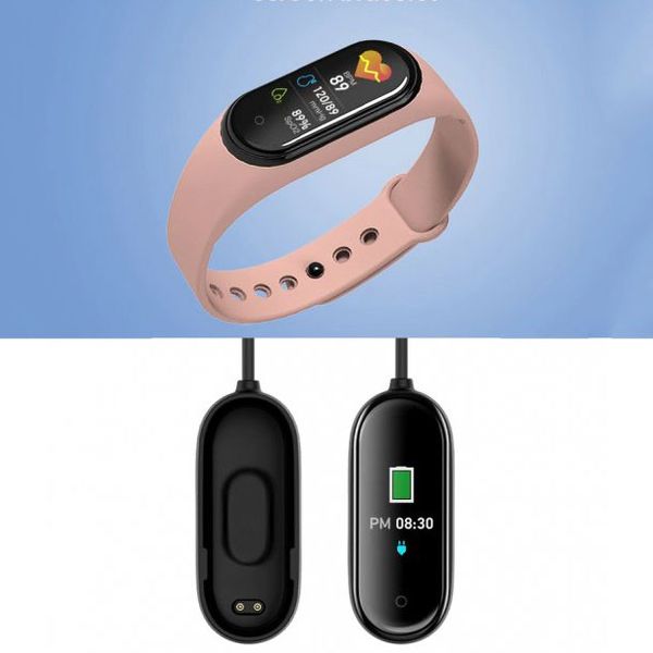 Смарт браслет M5 Smart Bracelet Фітнес трекер Watch Bluetooth. Колір рожевий ws32668 фото